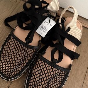 Brand New LOFT Lace Up Espadrille Sandals -- 9.5